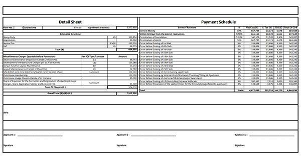 Tata Realty Ghansoli Costing Plan